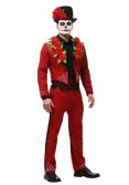 Adult Men's Plus Size Day of the Dead Costume