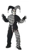 Evil Jester Black & White Child Costume