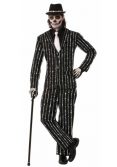 Men's Bone Pin Stripe Suit Costume