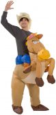 Riding on Horse Illusion Inflatable Adult Costume