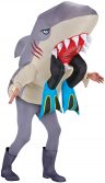 Shark Inflatable Adult Mens Costume with Dangling Legs