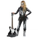 Skeleton Rocker Girl Child Costume