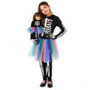 Skeleton Tutu Child Costume with Matching Doll Costume