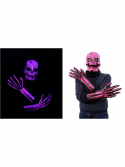 Uv Pink Glow Sock Skull