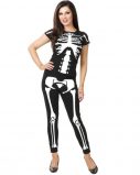 Women's Skeleton Leggings and T-Shirt Costume Set