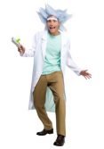 Adult Rick and Morty Deluxe Rick Costume with Wig & Unibrow