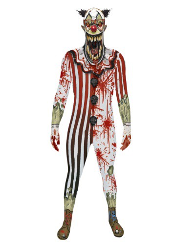 Adult Scary Clown Jaw Dropper Morphsuit Costume