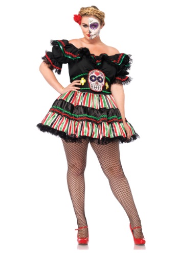 Day of the Dead Doll Plus Size Costume