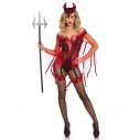 Dazzling Red Devil Adult Womens Costume