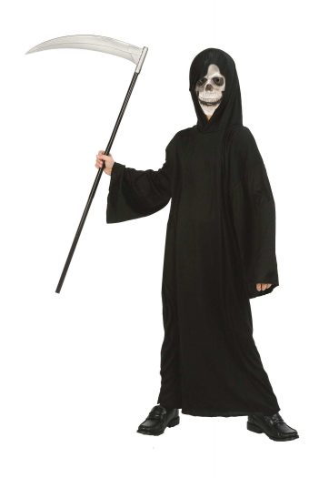 Ghoul Black Hooded Robe Child Costume
