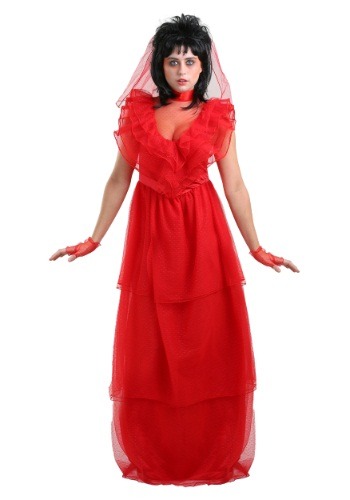 Red Gothic Women's Wedding Dress Costume