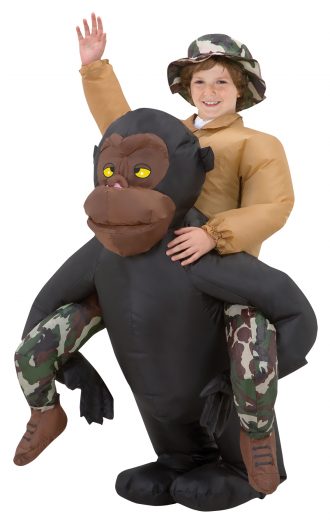 Riding Gorilla Kids Inflatable Costume