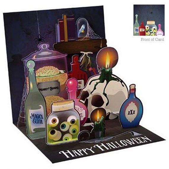 Scary Halloween Potions Pop-Up Greeting Card