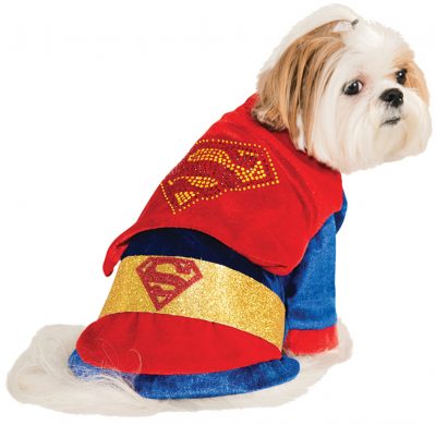 Superman with Rhinestone Logo Cape Dog Costume