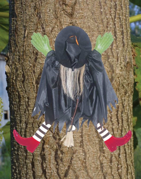 Tree Trunk Witch W/Red Shoes