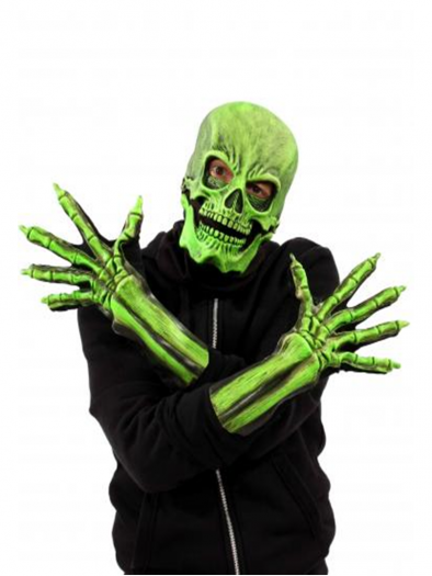 Uv Green Glow Sock Skull Kit