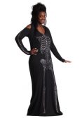 Women's Plus Size Bone Appetit Skeleton Long Dress Costume