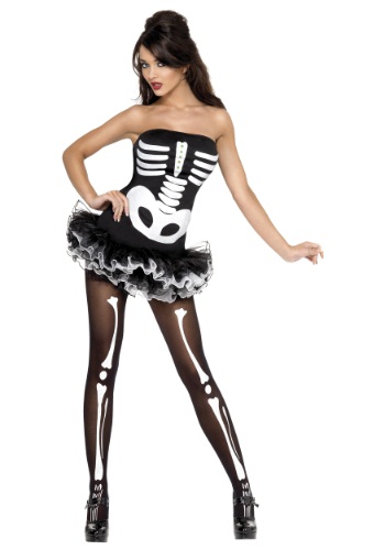 Womens Plus Size Sexy Skeleton Costume